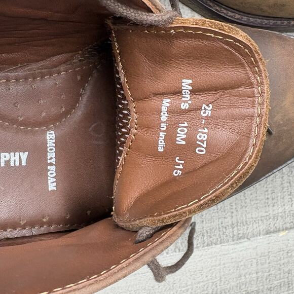 Johnston Murphy Mens Copeland Chukka Boots Nubuck Leather Brown Sz 10